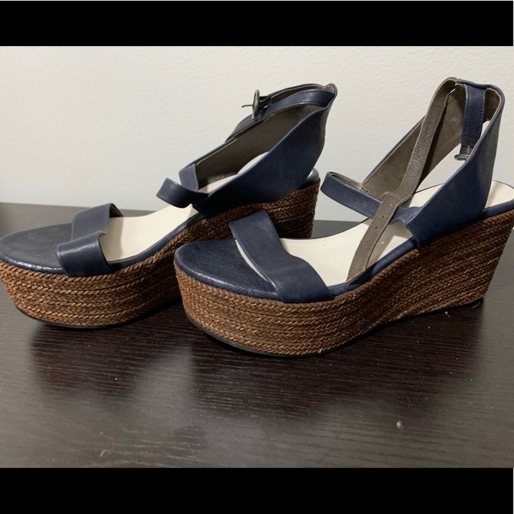 Blue, Leather Size 37 Coclico Wedges